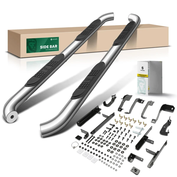 3 Inch Chrome S/S 304 Round Side Step Bars for Ford Maverick 2022-2024 Pickup