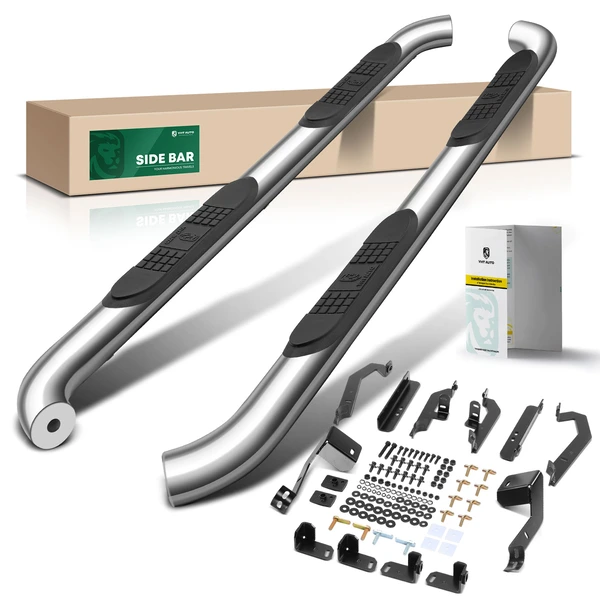 3 Inch Chrome S/S 304 Round Side Step Bars for Ford Bronco Sport 2021-2024 SUV