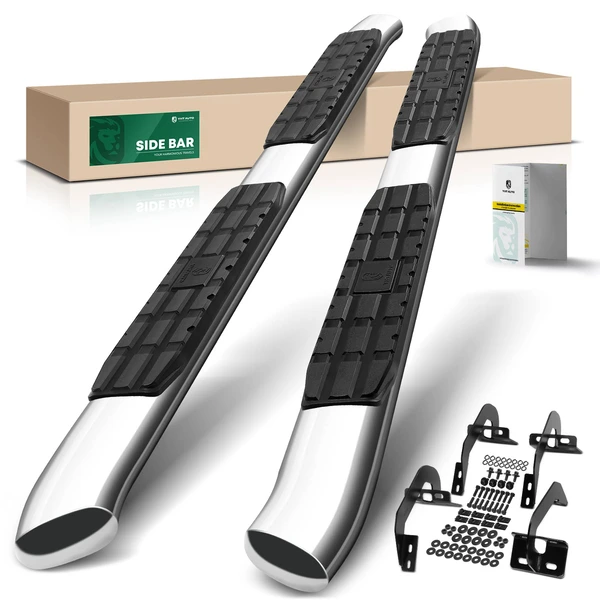 4.25 Inch Chrome S/S 304 Side Bars for Ford F-150 2009-2014 Extended Cab