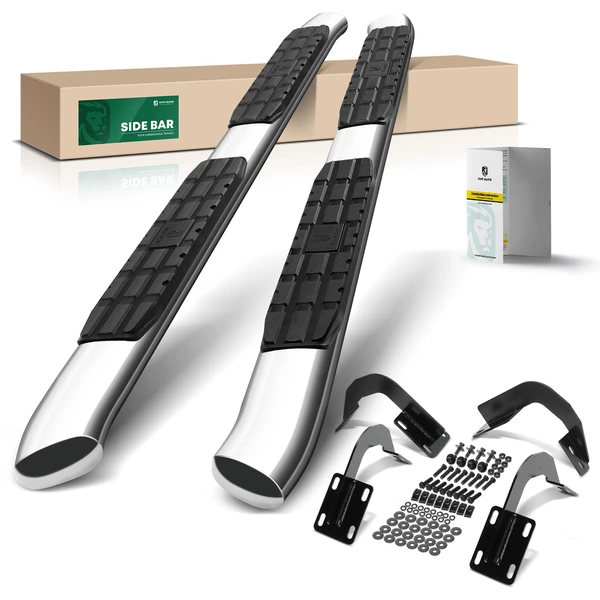 4.25 Inch Chrome S/S 304 Side Step Bars for 1999-2016 Ford F-250 Super Duty