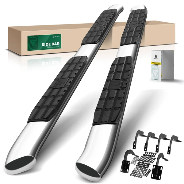 4.25 Inch Chrome S/S 304 Side Step Bars for 1999-2016 Ford F-250 Super Duty