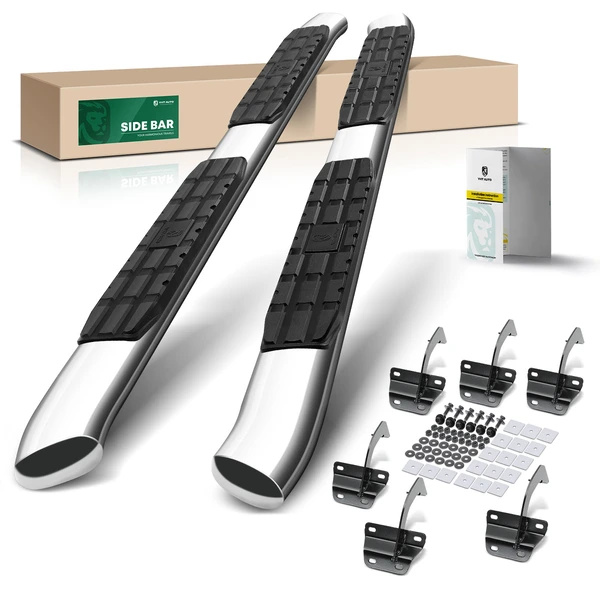 4.25 Inch Chrome S/S 304 Side Step Bars for Ford F150 F250 F350 Super Duty