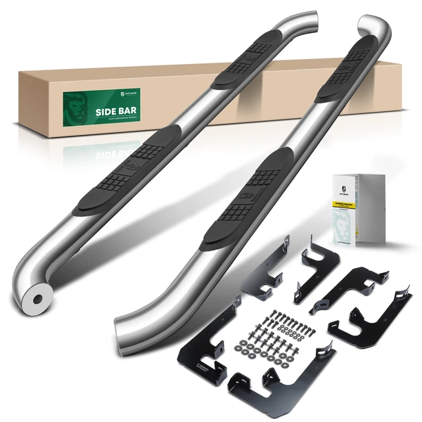 3 Inch Chrome S/S 304 Round Side Step Bars for 2017-2023 Honda Ridgeline