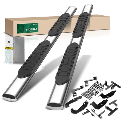 5 Inch Chrome S/S 304 Oval Straight Side Step Bars