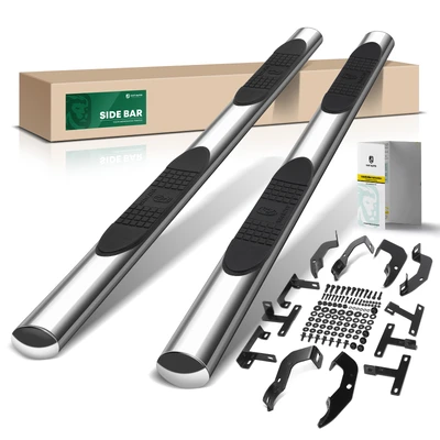 4 Inch Chrome S/S 304 Oval Straight Side Step Bars