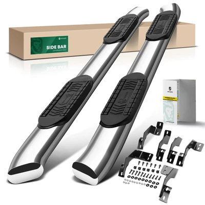 6 Inch Chrome S/S 304 Oval Bent End Side Step Bars