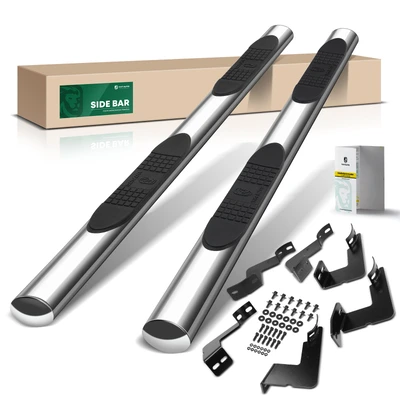 4 Inch Chrome S/S 304 Oval Straight Side Step Bars