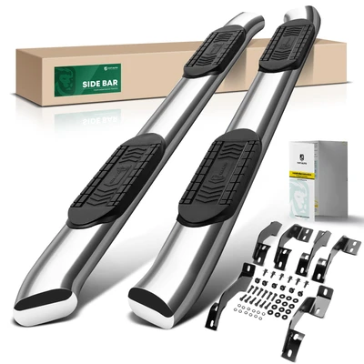 6 Inch Chrome S/S 304 Oval Bent End Side Step Bars