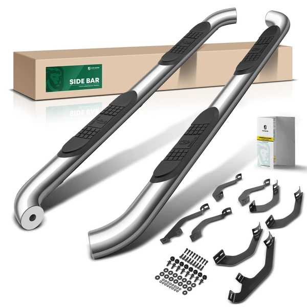 3 Inch Chrome S/S 304 Round Side Step Bars for 2022-2024 Toyota Tundra