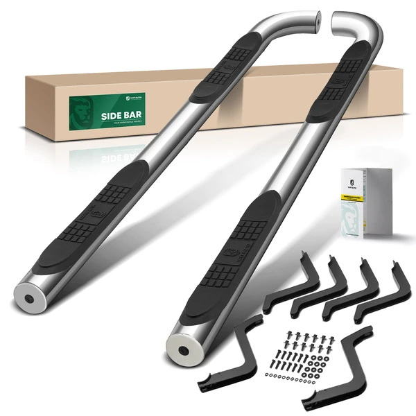 3 Inch Chrome S/S 304 Round Side Step Bars for Toyota 4Runner 2010-2024 SUV