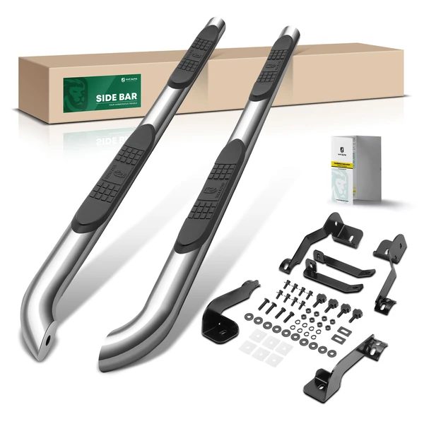 3 Inch Chrome S/S 304 Round Side Step Bars for Toyota RAV4 2013-2015 SUV