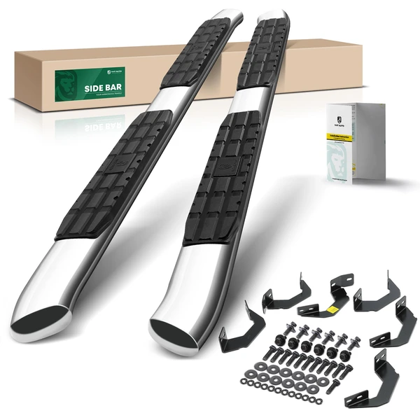 4.25 Inch Chrome S/S 304 PNC Side Step Bars for 2005-2023 Toyota Tacoma