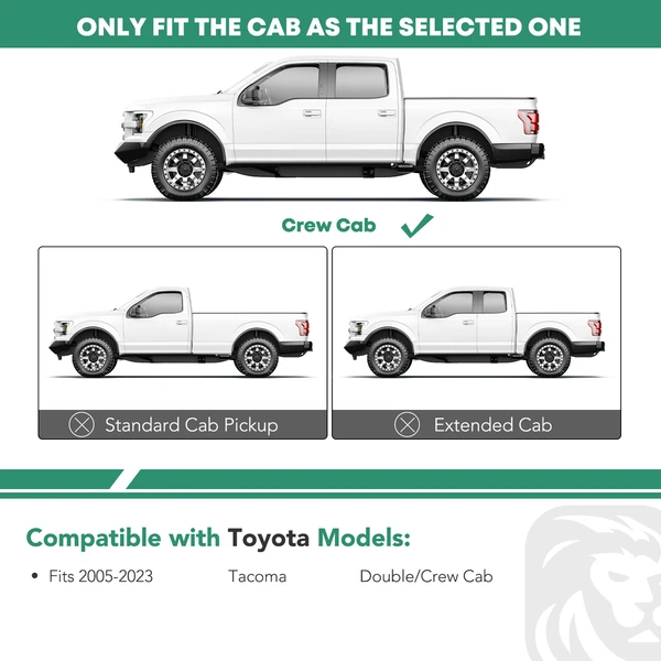 4.25 Inch Chrome S/S 304 PNC Side Step Bars for 2005-2023 Toyota Tacoma