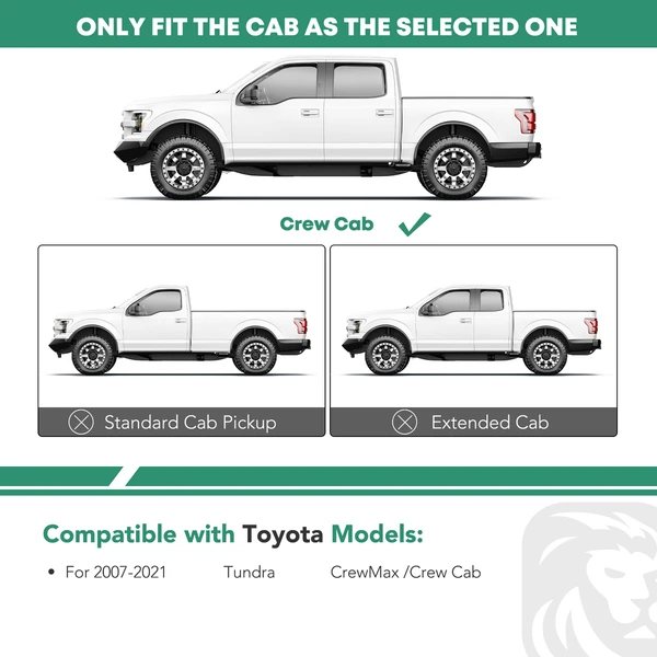 4.25 Inch Chrome S/S 304 PNC Series Side Step Bars for 2007-2021 Toyota Tundra