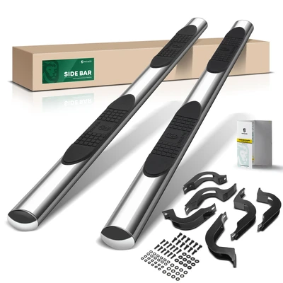 4 Inch Chrome S/S 304 Oval Straight Side Step Bars