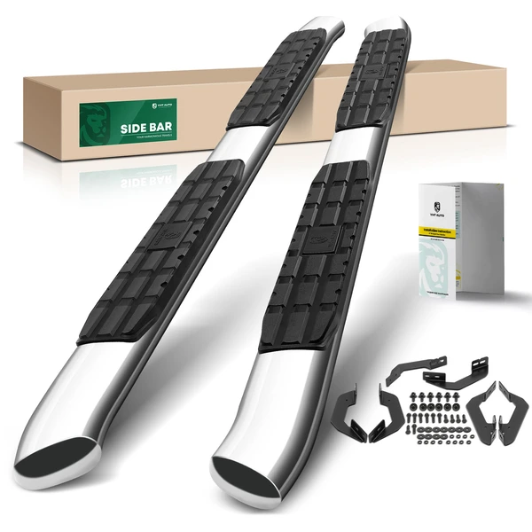 4.25 Inch Chrome Stainless Steel 304 Side Step Bars for 2024 Toyota Tacoma