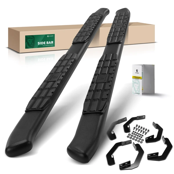 4.25 Inch Black Steel Side Step Bars for 2005-2024 Nissan Frontier