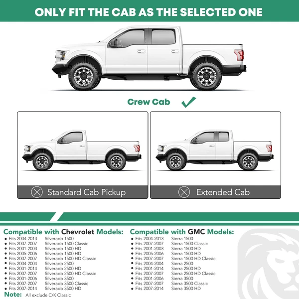 6 Inch Black Steel Oval Straight Side Step Bars for 2001-2006 Chevrolet Silverado 3500