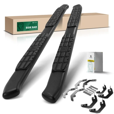 4.25 Inch Black Steel PNC Side Step Bars