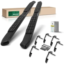 4.25 Inch Textured Black Steel Side Step Bars for 2019-2024 Ram 1500