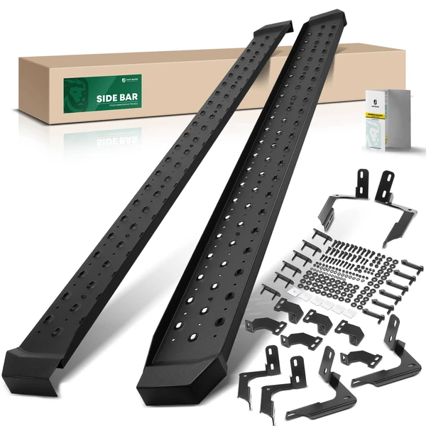 6.5 Inch Textured Black Steel Side Step Bars for Dodge Ram 1500 2500 3500 Crew Cab