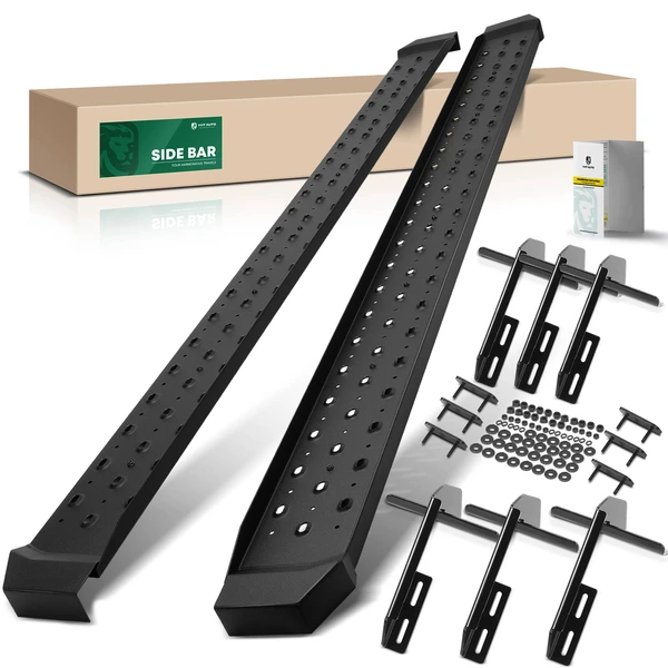 6.5 Inch Textured Black Steel Side Step Bars for Dodge Ram 1500 2500 3500 4500