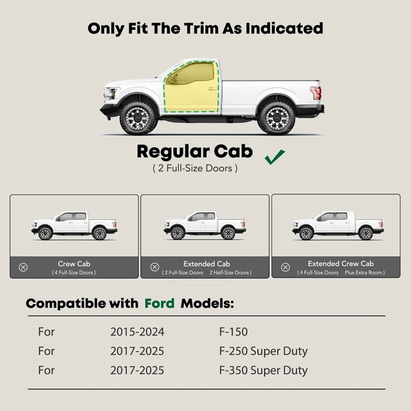 4 Inch Black Steel Oval Bent End Side Step Bars for 2015-2023 Ford F-150