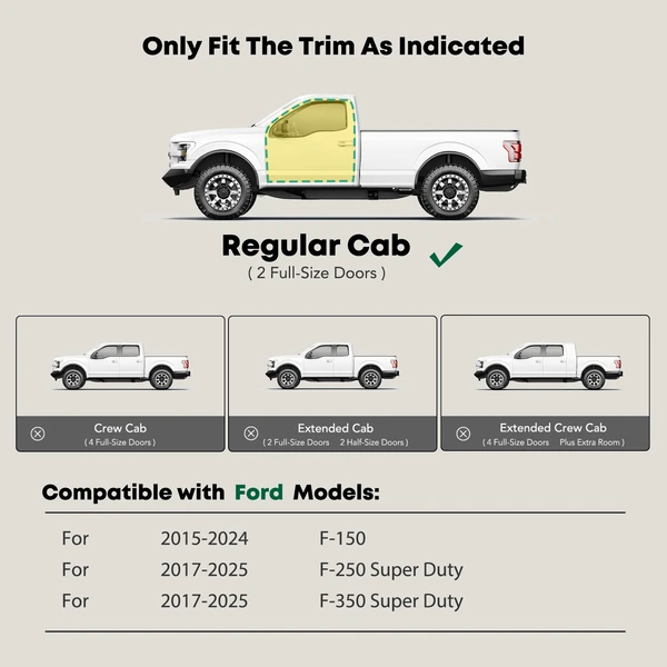 5 Inch Black Steel Oval Bent End Side Step Bars for 2015-2024 Ford F-150