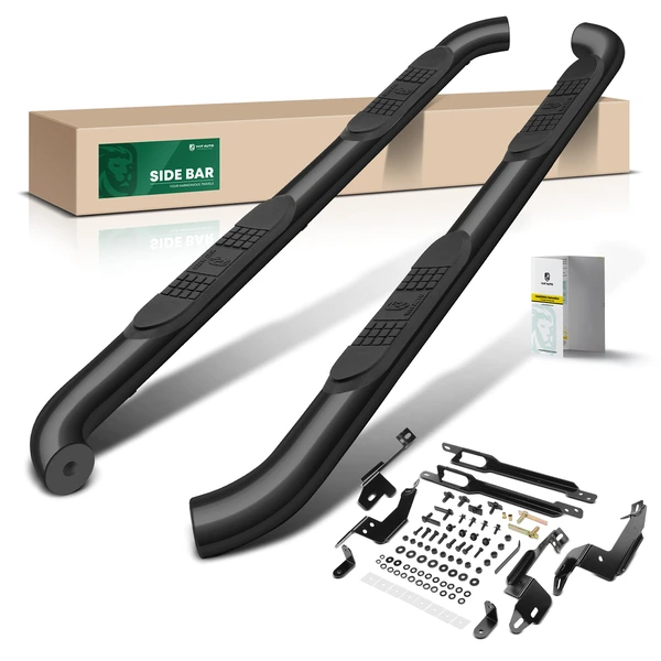 3 Inch Black Steel Round Side Step Bars for 2011-2019 Ford Explorer