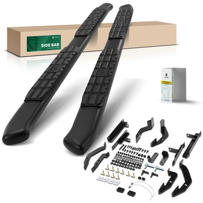 4.25 Inch Textured Black Steel PNC Side Step Bars
