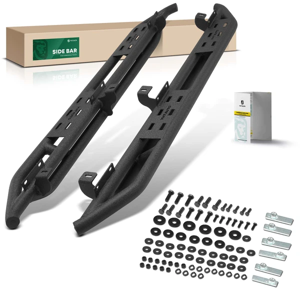 Heavy Textured Black Side Step Bars for Ford Bronco 2021-2024 4-Door