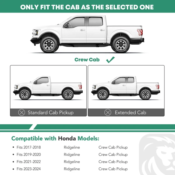 4.25 Inch Black Steel Oval Side Step Bars for 2017-2024 Honda Ridgeline