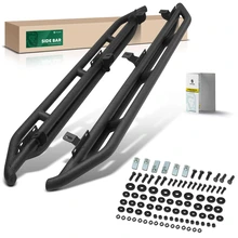 Heavy Textured Black Side Step Bars for 2007-2018 Jeep Wrangler