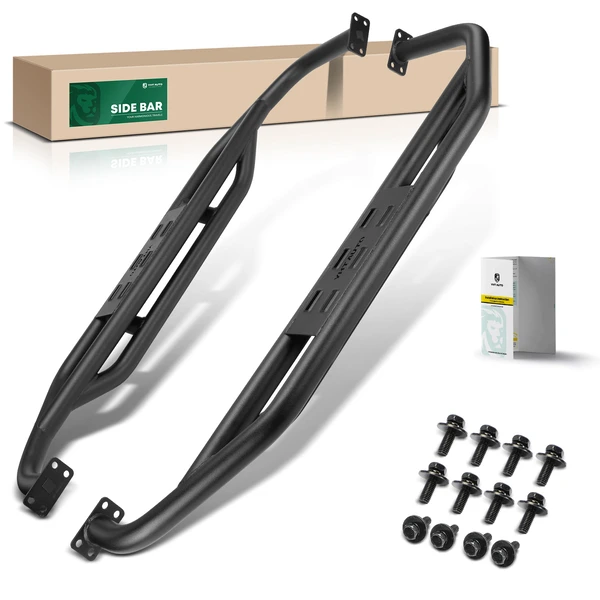 Textured Black Side Step Bars for 1987-1995 1997-2006 Jeep Wrangler