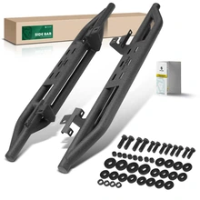 Heavy Textured Black Side Step Bars for 2018-2024 Jeep Wrangler