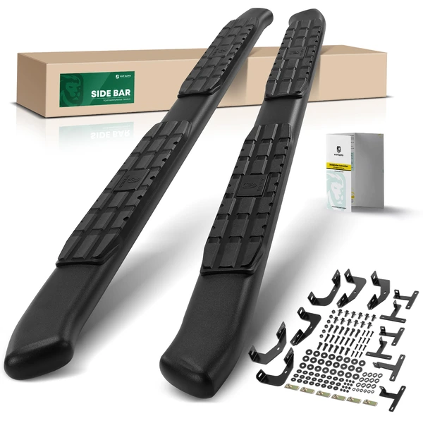 4.25 Inch Black Steel Side Step Bars for 2007-2018 Jeep Wrangler