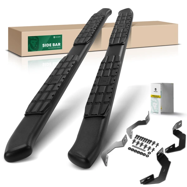 4.25 Inch Black Steel Side Step Bars for 2005-2023 Toyota Tacoma