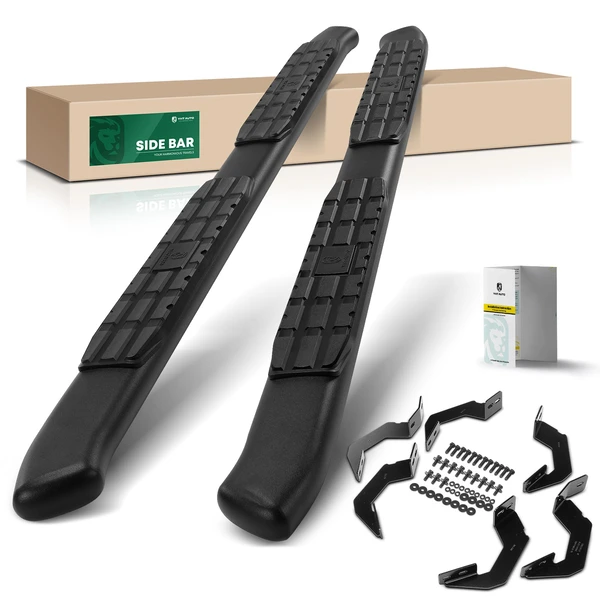 4.25 Inch Black Steel Side Step Bars for 2005-2023 Toyota Tacoma