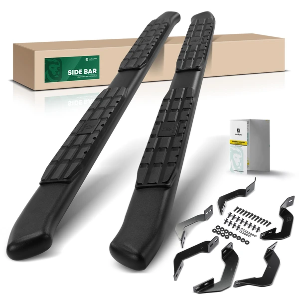 4.25 Inch Black Steel Side Step Bars for 2007-2021 Toyota Tundra