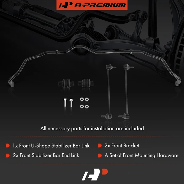 Front Suspension Sway Bar with Bushing Kit for Chevrolet Cobalt 05-10 Pontiac G5