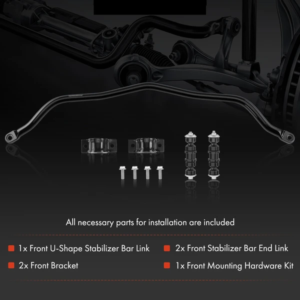 Front Suspension Sway Bar with Bushing Kit for Chevy Impala Venture Buick Pontiac