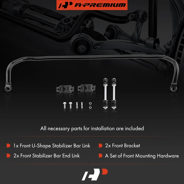 Front Suspension Sway Bar with Bushing Kit for Chevy Astro GMC Safari 90-05 AWD