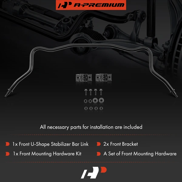 Front Suspension Sway Bar with Bushing Kit for Saturn SL SL1 SL2 91-02 SC SC1 SW2