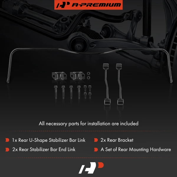 Rear Suspension Sway Bar with Bushing Kit for Jeep Grand Cherokee 1999-2004 14mm