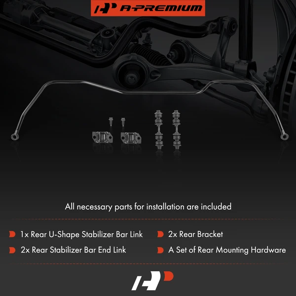 Rear Suspension Sway Bar with Bushing Kit for Jeep Grand Cherokee 1994-1998 16mm