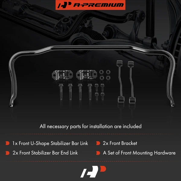 Front Suspension Sway Bar with Bushing Kit for Jeep Grand Cherokee 1999-2004 30mm