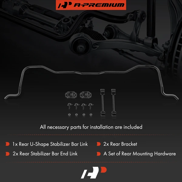 Rear Suspension Sway Bar with Bushing Kit for Ford Mustang 2005-2010 20mm