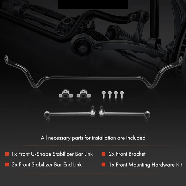 5-Pc Sway Bar Kit, Front Side A-Premium APSBK030