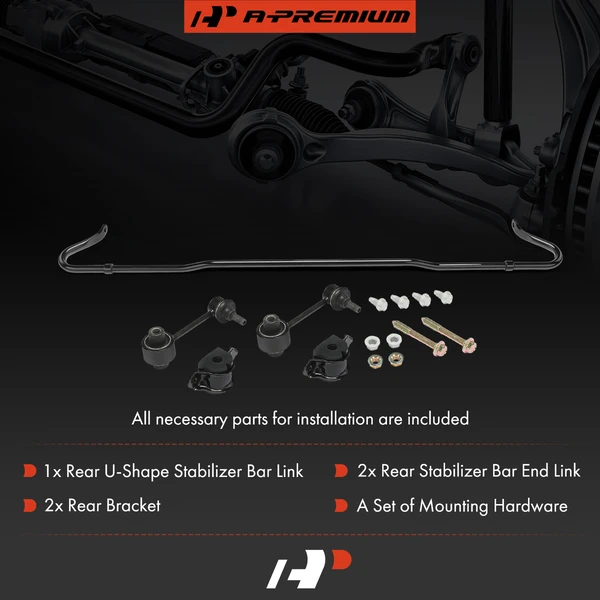 5-Pc Sway Bar Kit, Rear Side A-Premium APSBK031