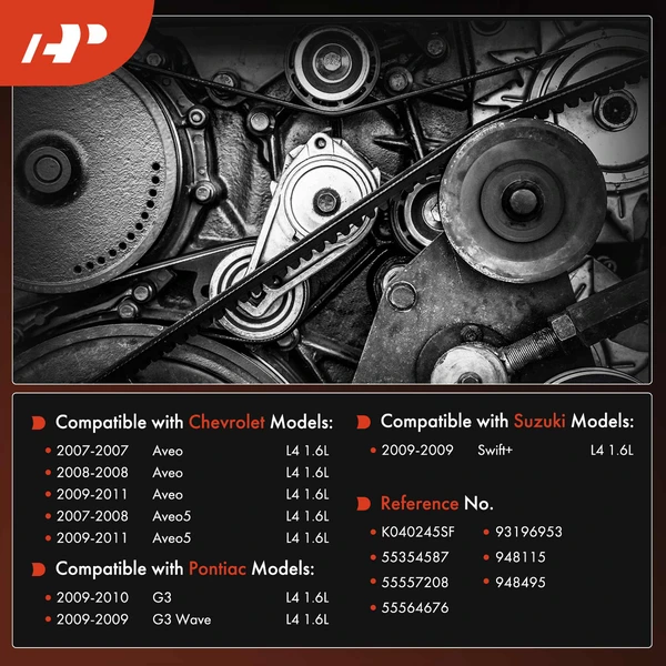 24.528 inch Serpentine Belt for Chevrolet Aveo 07-11 Aveo5 Pontiac G3 G3 Wave Suzuki